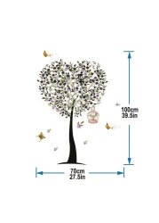 StickieArt - Tree Heart Wall Decal - Medium - 50 x 70 cm - STA-176