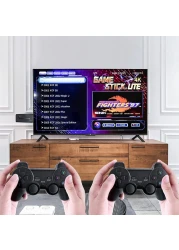 2.4G Wireless Controller Gamepad Console Stick Plug and Play Video Game Stick with 10000+ Games 9 Classic Emulators 4K High Definition HDMI Output for TV with Dual 2.4G Wireless Controllers