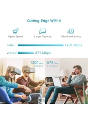 TP-Link Ax1800 WiFi 6 Extender(Re605X)-Internet Booster, Covers Up To 1500 Sq.Ft And 30 Devices, Dual Band Repeater Up To 1.8GBps Speed, Ap Mode, Gigabit Port