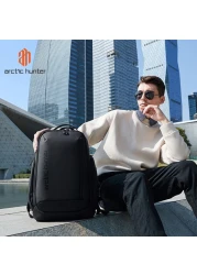 Arctic Hunter 17-inch Laptop Daypack Durable Polyester Backpack with Built In USB/Headphone Port Computer Bag for Men Women B00554 Black