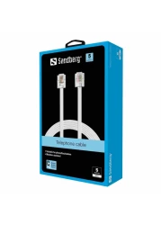Sandberg RJ11 Telephone Cable 5m White