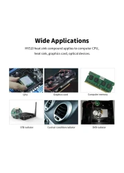 معجون حراري مجمع بالوعة الحرارة من السيليكون لوحدة المعالجة المركزية لجميع المبردات HY510 من جينريك