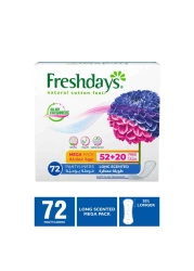 Freshdays Natural Cotton Feel Long Scented Pantyliners 72 Count