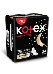 كوتكس فوط ماكسي الصحية ليلية بالأجنحة -أبيض- 24 فوطة