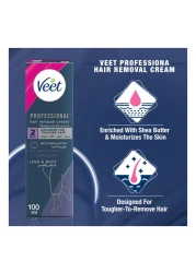 Veet Professional 2 Minute Legs And Body Hair Removal Cream With Shea Butter All Skin Types 100ml