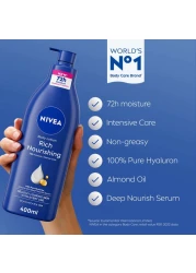 NIVEA Body Lotion, Dry to Very Dry Skin, Rich Nourishing, 400ml