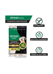 Streax Insta Shampoo Hair Colour Natural Black 25ml