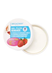 Broadway 36B Strawberry Flavoured Nail Polish Remover Pads White 32 Pads