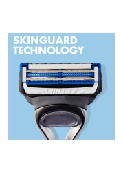 جيليت سكينغارد للبشرة الحساسة ماكينة حلاقة مزودة بشفرتين فضيتين 3 قطع