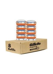 جيليت فيوجن 5 باور شفرات حلاقة فضية برتقالية 8 قطع