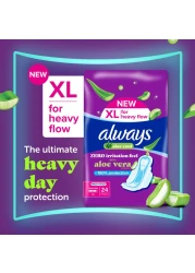 Always Maxi Thick Heavy Day Pads with Aloe Vera Essence Extra Large 48 Pads