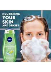 NIVEA Shower Gel Body Wash Lemongrass and Oil Caring Oil Pearls Lemongrass Scent 500ml