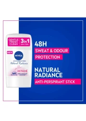 NIVEA Antiperspirant for Women Natural Radiance Stick 50ml Pack of 2