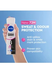 NIVEA Black &amp; White Invisible Antiperspirant Deodorant Spray for Women, Clear, 72H Active Protection, 150ml, Pack of 3