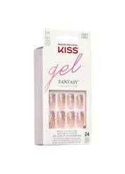Kiss Gel Fantasy Collection False Nails KGN01 Pink 24 PCS