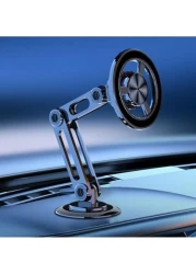 RCP266 360&deg; Rotation Magnetic Suction Car Phone Holder Stylish Magnetic Car Phone Holder, Phone Holder for Car, with Adjustable Arm (Black)