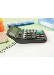 Aiwanto Digital Calculator Desktop Calculator LCD Display Calculator For School &amp; Office (Black)