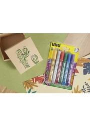 UHU Glitter Glue Multicolour 10ml 6 PCS Pack of 2