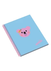 أمبار سكول تايم دفتر ملاحظات ذو غلاف صلب بتصميم الحيوانات الأليفة و الأصدقاء للفتيات، كبير الحجم، 24 صفحة، مقاس A4