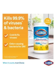 Clorox Disinfecting Wipes Crisp Lemon 75 Wet Wipes