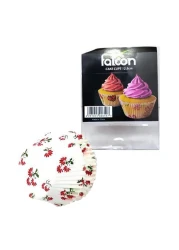 فالكون أكواب ورقية للكيك بطبعات زهور - متعدد الألوان 12.5 سم 200 قطعة