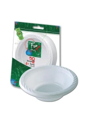 Fun Everyday Disposable Bowl 15cm White 50 PCS