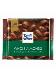 Ritter Sport Dark Whole Hazelnuts and Whole Almonds Chocolate Bar, 100g Pack of 2