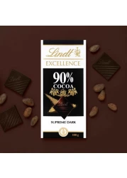 ليندت إكسلنس 90٪ كاكاو ممتاز و الشوكولاتة الداكنة 100 غرام