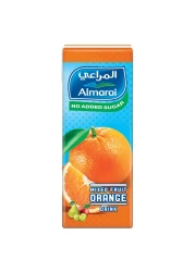 Almarai No Added Sugar Mixed Fruit Orange Juice Drink 180ml Pack of 6