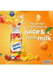 Danao Orange Banana And Strawberry Juice Drink With Milk 180ml Pack of 6