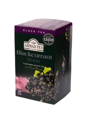 أحمد تي شاي أسود بنكهة الكشمش الأسود مع قطع الفاكهة، 20 كيس شاي