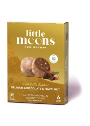 Little Moons Belgian Chocolate And Hazelnut Mochi Ice Cream 32g Pack of 6