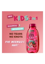 Garnier Ultra Doux Cherry Soft Almond Kids 2-In-1 Shampoo And Detangler Pink 400ml