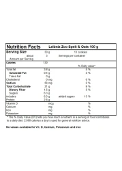 Bahlsen Leibniz Zoo Spelt and Oats Biscuits, 100g