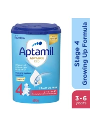 تركيبة حليب أبتاميل أدفانس للأطفال الخالي من زيت النخيل، المرحلة الرابعة، من 3 إلى 6 سنوات، 800 غرام