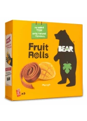 بير يو يو وجبات خفيفة من الفاكهة النقية ، مانجو، عبوة من 5 قطع، 20 غرام