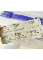 دواء باير درونتال المضاد للديدان للكلاب لعلاج الديدان الأسطوانية والشريطية 6 أقراص