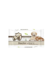 Doctor Wipes My Natural Pet Wipes with Aloe Vera for Dogs, Cats, Puppies and Kittens; Non-Toxic; 48pcs
