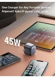 UGREEN Nexode 45W Charger GaN Dual USB Charger Type C Foldable 45W Fast