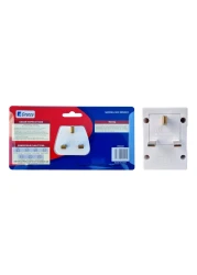 Sirocco 2-Way Multi Socket And 3-Pin Adaptor White