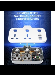 Radiotronics 2 AC Outlets Portable Electrical Extension Socket