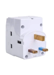 Oshtraco 3 Way Multi Socket Outlet White