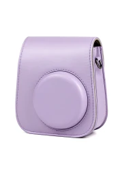 حافظة اوزون لجوال فوجي فيلم انستاكس ميني 11 بغطاء فوري من جلد بي يو مع حزام قابل للتعديل [غطاء مصمم لحقيبة الكاميرا الفورية فوجي فيلم انستاكس ميني 11] - ارجواني أرجواني