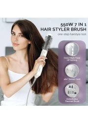 Fitto 7-in-1 Women Hair Styler - Multi-Functional Hair Tool with Curling Iron, Straightener, Crimper, Blow Dryer & More, Adjustable Heat Settings, Professional Hair Styling for All Hair Types