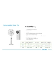 Midea Rechargeable Stand Fan With Remote FS4523MRD 18inch
