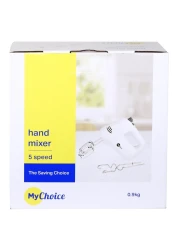 MyChoice Hand Mixer MHM-783P White 200W 5 Speed