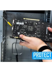 Aiwanto Anti Static Wrist Strap 5 Pack Adjustable ESD Wrist Band Comfortably Grounding Bracelet to Protect Your PC Computer(Yellow)