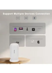 Smart 6K Projector with and Bluetooth, Motorized Focus &amp; 4D Trapezium Correction, Portable Outdoor Mini Projector Home Theater Projector, for Phone TV Stick HDMI USB Laptop PS