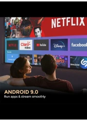 Wownect - Smart Mini Android Projector 5500 Lumens with 150" Display Built-in Dual Hi-Fi Speakers Supported 1080P (60FPS) Portable Projector 4K