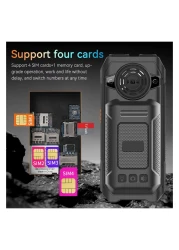 هاتف محمول متين بقدرة 10000 مللي أمبير في الساعة مزود بشريحة اتصال ثلاثية ووظيفة بنك الطاقة وشاشة مقاس 2.4 بوصة ومقاوم للماء والصدمات وعمر بطارية طويل - مثالي للاستخدام في الهواء الطلق